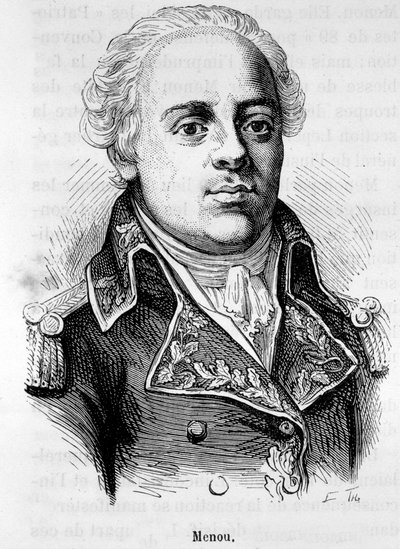 Retrato de Jacques Francois Menou, Barão de Boussay, General francês (1750-1810) - em "L