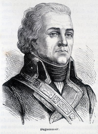 Retrato de Jacques François Coquille dit Dugommier, general francês (1738 -1794) - em “” L&39;Histoire de France ”” de Henri Martin de French School