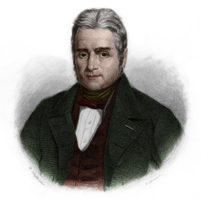 Retrato de Jacques Lafitte (1767-1844), político e banqueiro francês. em "Livro dos Oradores" de Louis de Cormenin Timon. 1842. Coleção privada. de French School