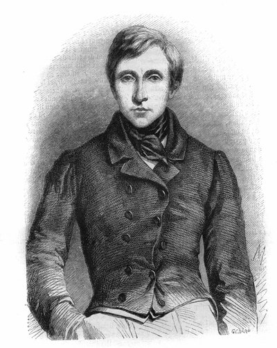 Retrato de Jean Auguste Pelage Brizeux (1803-1858), poeta francês. de French School