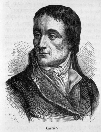 Retrato de Jean Baptiste Carrier (1756 - 1794), políticos franceses - em "L