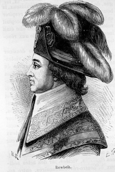 Retrato de Jean François Rewbell (ou Reubell), político francês (1747 - 1807) - em "L