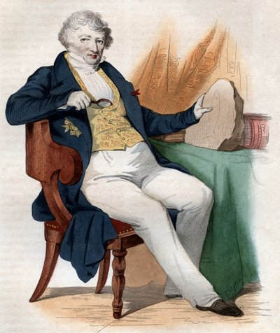Retrato de Jean Leopold Nicolas Frederic Cuvier conhecido como Georges Cuvier (1769-1832), naturalista francês e zoólogo. de French School