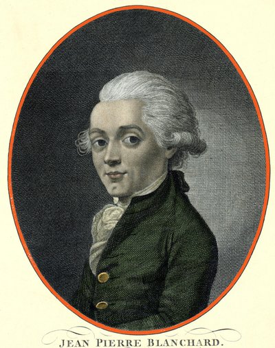 Retrato de Jean Pierre (Jean-Pierre) Blanchard (1753-1809), aeronaut francês. de French School