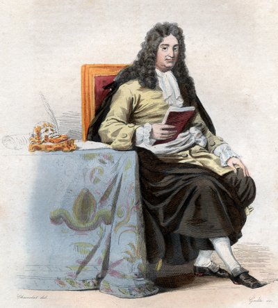 Retrato de Jean Racine (1639-1699), dramaturgo francês. de French School
