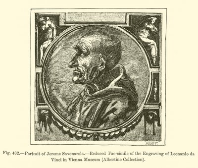 Retrato de Jerome Savonarola (gravura) de French School