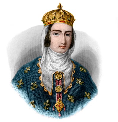 Retrato de Joana I de Navarra (1273-1305) rainha reinante de Navarra e rainha consorte de França. de French School
