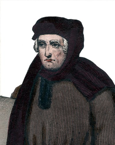Retrato de John Froissart (1337-1404), cronistas franceses da França medieval. de French School