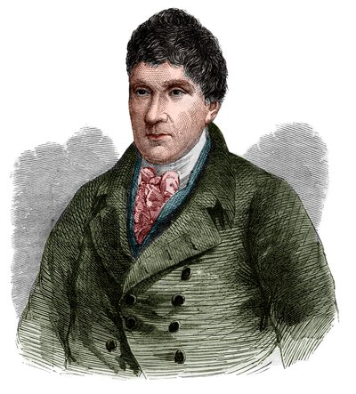 Retrato de John Rennie (1761-1821), engenheiro civil escocês. de French School