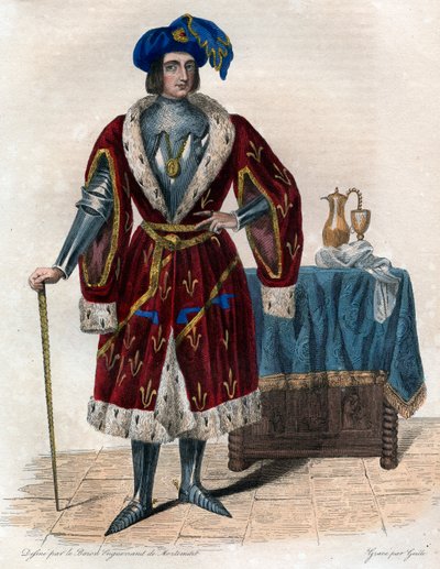 Retrato de João de Orleans, conde de Dunois (Bastardo de Orleans) (1402-1468). de French School