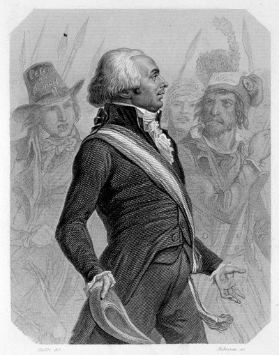 Retrato de Jérome Pétion de Villeneuve (1756-1794), político francês. Em "L