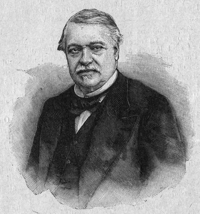Retrato de Leon Say (1826-1896), economista e político francês. Gravura em "La gazette du dimanche" de 30 de abril de French School