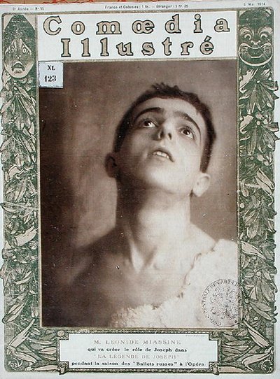 Retrato de Leonid Massine (1895-1979), ilustração de capa da revista 