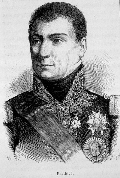 Retrato de Louis Alexandre (Louis-Alexandre) Berthier, Marechal francês (1753 - 1815) - em "L