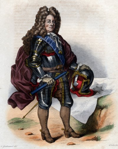 Retrato de Louis Joseph de Bourbon, duque de Vendome (1645-1712), comandante militar francês e marechal da França. de French School