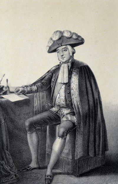 Retrato de Louis Philippe II Joseph, Duque de Orleães e Chartres, conhecido como Philippe Egalité de French School