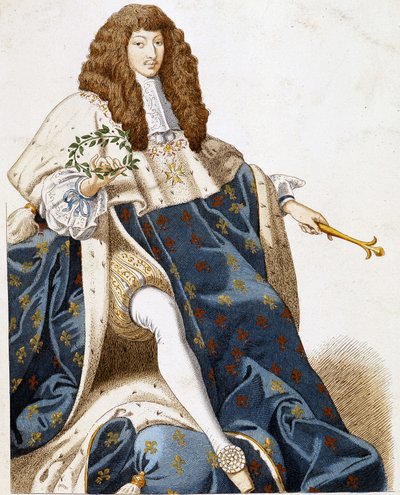 Retrato de Luís XIV, jovem. de French School