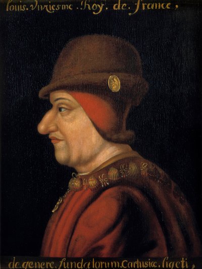 Retrato de Luís XI (1423-1483), Rei de França. Escola francesa do século XVII. Plessis les Tours (Plessis les Tours) (Plessis-les-Tours) de French School