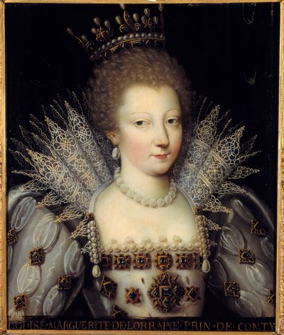 Retrato de Louise Marguerite de Lorraine, Princesa de Conti Pintura da Escola Francesa do século XVII. Dim 0,57 x 0,47 m Chantilly, Musee Conde de French School