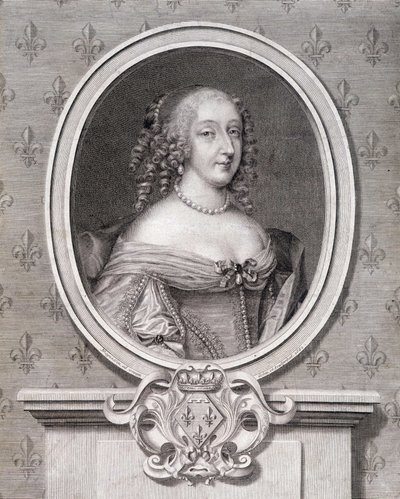 Retrato de Mademoiselle de Montpensier chamada "Grande Mademoiselle". de French School