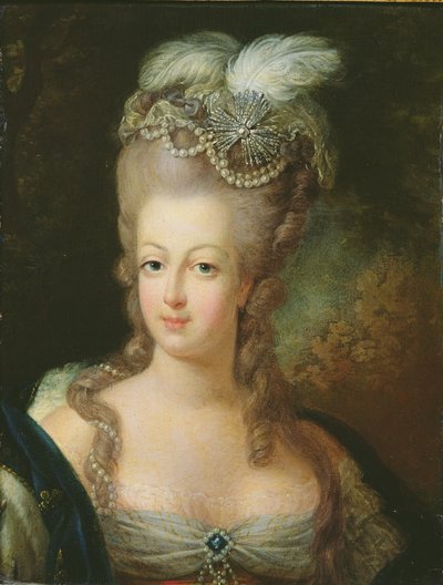 Retrato de Maria Antonieta de Habsburgo-Lorena (1755-93) de French School