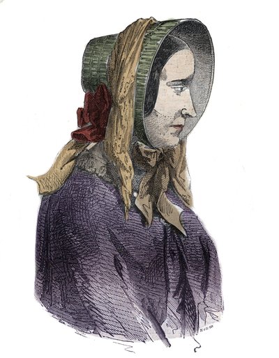 Retrato de Marie Fortunee Capelle, Marie Lafarge (Madame) (1816-1852) Criminosa francesa - Gravura em "Causes celebres de tous les peuples" de Armand Fouquier (1817-18?) 1858-1867 - coleção particular de French School