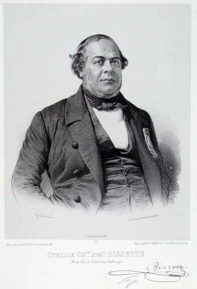 Retrato do político da Martinica Cyrille Charles Auguste Bissette (1795-1858), um grande defensor da abolição da escravatura na França. Gravura dos Chartres do século XIX, Musee des Beaux Arts de French School