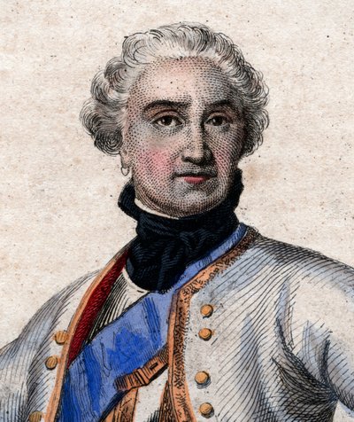 Retrato de Maurice de Saxe (1696-1750), militares alemães em serviço francês e Marechal Geral da França. de French School