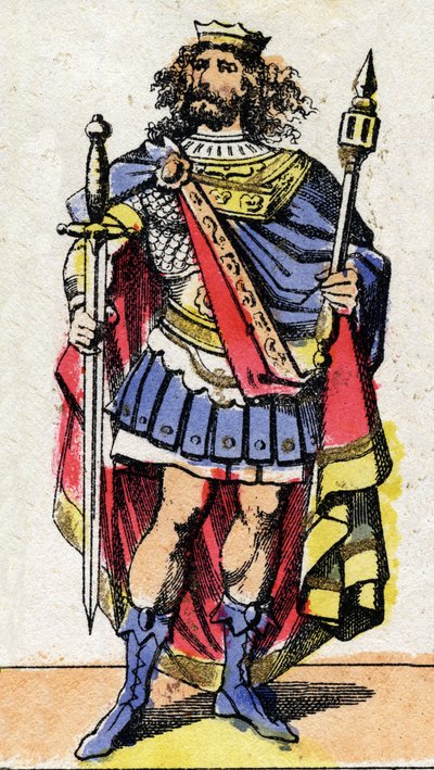Retrato de Merovee III (ou Merowig) (ca. 412-458), Rei dos Francos de 448 a 458. de French School