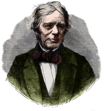 Retrato de Michael Faraday (1791-1867), químico e físico inglês. de French School