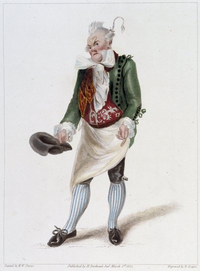 Retrato de Monsieur Gattie no Ballet do Camponês Assumido de French School