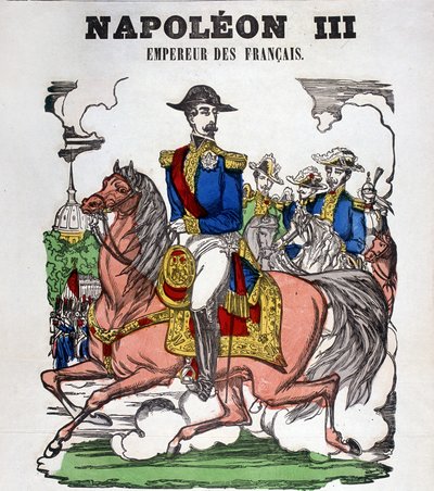 Retrato de Napoleão III. Imagem de Epinal de French School