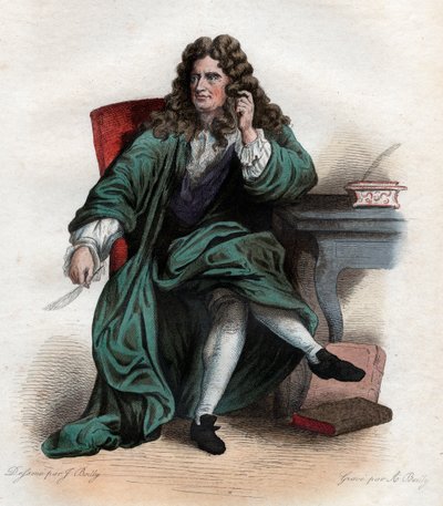 Retrato de Nicolas Boileau Despreaux (1636-1711), poeta e crítico francês. de French School