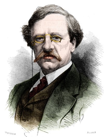 Retrato de Nils Adolf Erik (Eric) Barão Nordenskjold (Nordenskiold) (1832-1901), naturalista e explorador sueco. Gravura no "Le Monde Illustré" n°1178 de 25 de outubro de French School