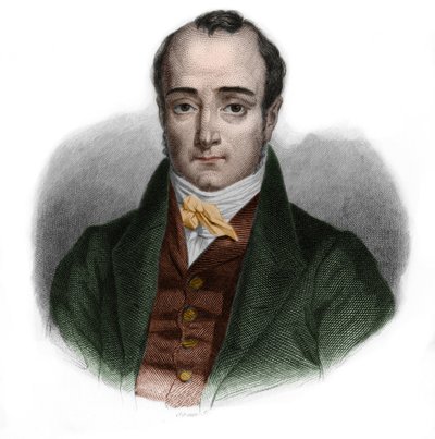Retrato de Paul Jean Pierre Sauzet (1809-1876), político francês. em "LIBRE DES PERSONERS" de Louis de Cormenin Timon. 1842. Coleção privada. de French School