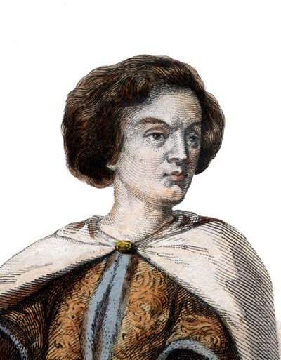 Retrato de Pedro Abelardo (Pierre Abeilard) (1079-1142), filósofo escolástico francês, teólogo e lógico. de French School