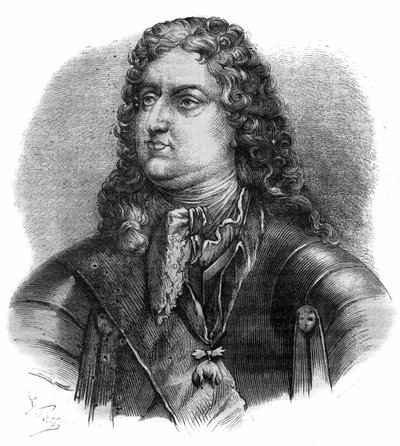 Retrato de Filipe II Duque de Orleans (1674-1723), conhecido como o Regente. Gravura em "Histoire des Papes-Rois-Queen and Empereurs a travessa les centuries" de Maurice Lachatre de French School