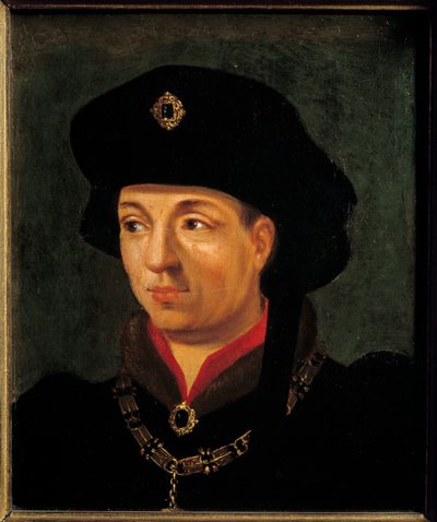 Retrato de Philippe o Bom, Duque de Borgonha (1396-1463) Pintura da Escola Francesa. Sol do século XVI. 0,2x0,15 m versailles, museu do castelo. de French School