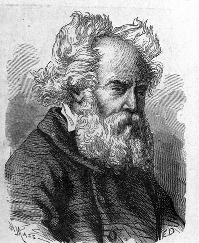 Retrato de Pierre-Louis-Frederic (Pierre Louis Frederic) Sauvage (1785-1857), inventor francês de helice - em “Album de la Science; cientistas ilustres; Grandes disouvertes ”” ”1896. de French School