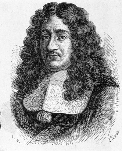 Retrato de Pierre Paul de Riquet (1604 - 1680), engenheiro francês que construiu o canal du midi - em “Album de la Science; cientistas ilustres; Grandes descobertas ”” ”1896. de French School