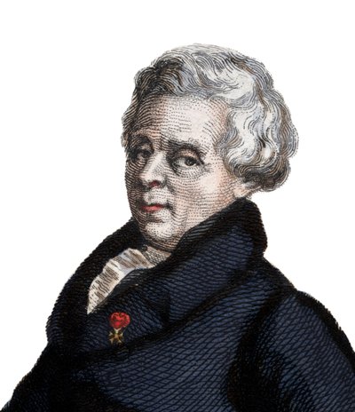 Retrato de Pierre Simon, marquês de Laplace (La Place) (1749-1827), matemático e astrônomo francês. de French School