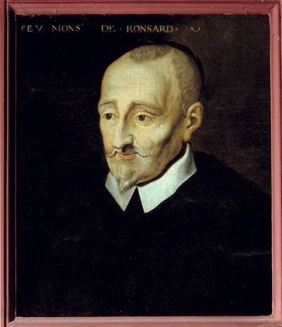 Retrato de Pierre de Ronsard (1524-1585), poeta francês, pintura anônima do século XVIII. Museu Blois. de French School