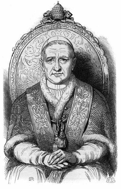 Retrato do Papa Gregoire XVI (Bartolomeo Alberto Cappellari Pape com o nome de Gregório XVI ou Gregorio XVI de French School