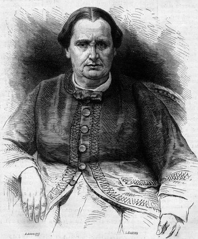 Retrato da Princesa Elisa Napoleone Baciocchi (1806-1869), sobrinha de Napoleão I. Gravura no "Le Monde Illustré" n°618 de 13 de Fevereiro de 1869. de French School