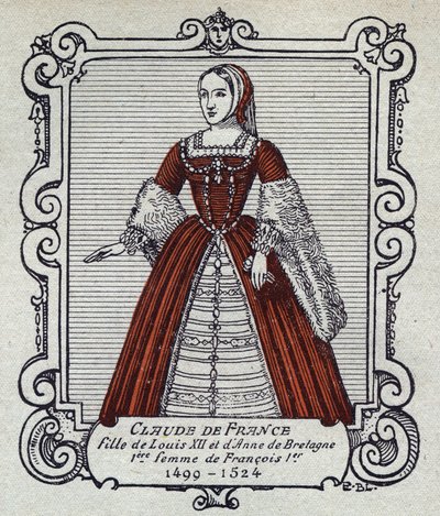 Retrato da Rainha Claude de França (1499-1524) de French School