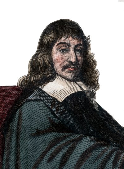 Retrato de René Descartes (1596-1650), filósofo e escritor francês. de French School