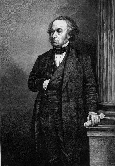 Retrato de Richard Cobden (1804-1865), industrial e político inglês. Gravura em "Le Magasin Picturesque" (Le Magasin Picturesque) de French School