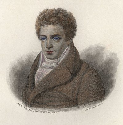 Retrato de Robert Fulton (1765-1815), engenheiro americano. Em "Portraits of Useful Men" (Retratos de Homens Úteis) de French School