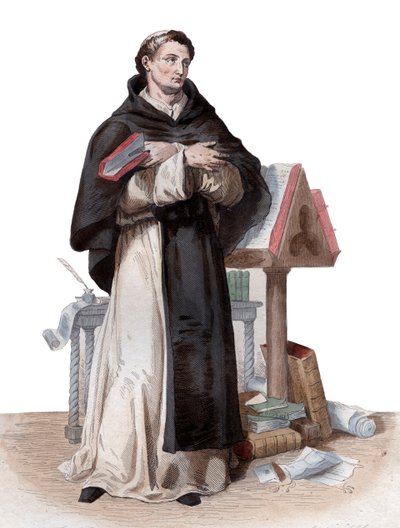 Retrato de São Bernardo de Clairvaux (1090-1153), abade francês e construtor da ordem cisterciense reformadora. de French School