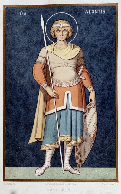 Retrato de São Leonce depois do 11º Mosaico Grego de French School
